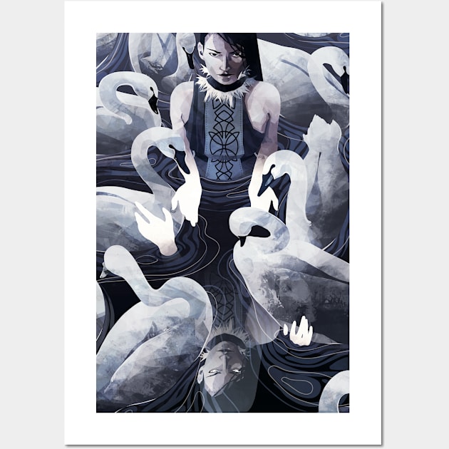 The Woman and the Swans Wall Art by MicaelaDawn